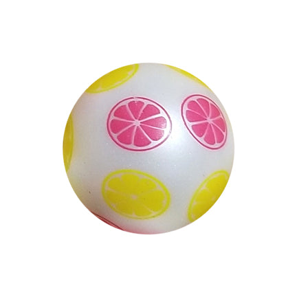lemons & grapefruits 20mm printed bubblegum beads