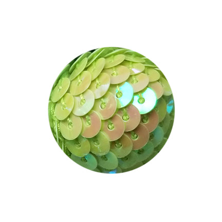 lime green sequin mermaid tail 22mm bubblegum beads