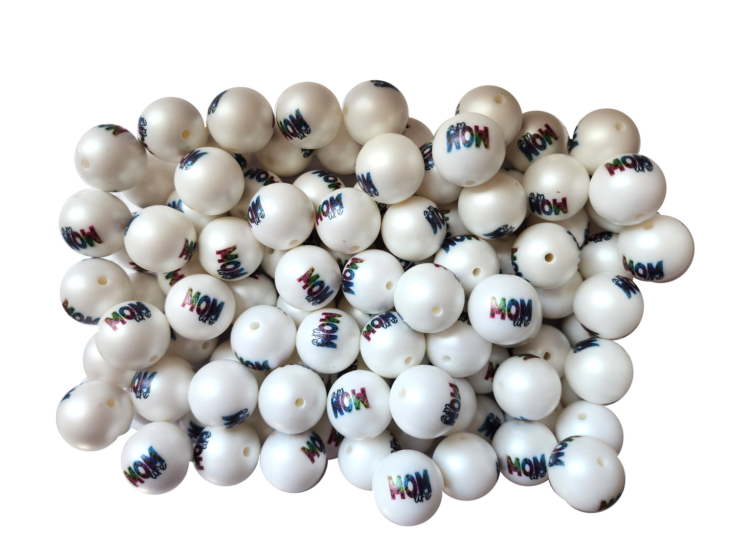 mom life 20mm printed wholesale bubblegum beads