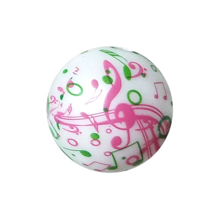 music notes 20mm printed bubblegum beads