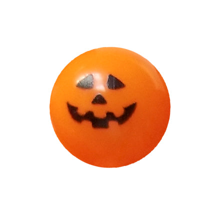 opaque orange pumpkin 20mm printed bubblegum beads
