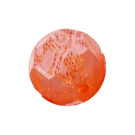 orange faceted lace 20mm bubblegum beads