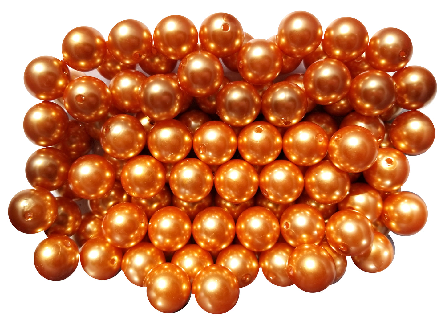 orange pearl 20mm bubblegum beads