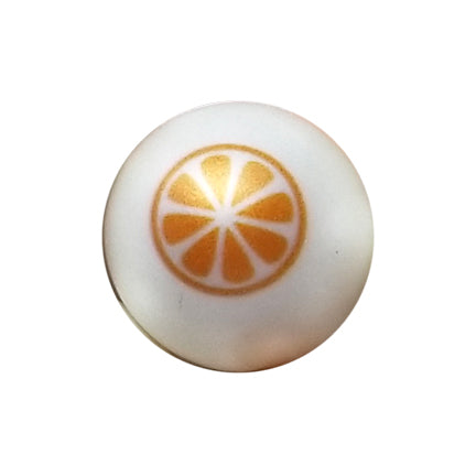 orange slice 20mm printed bubblegum beads