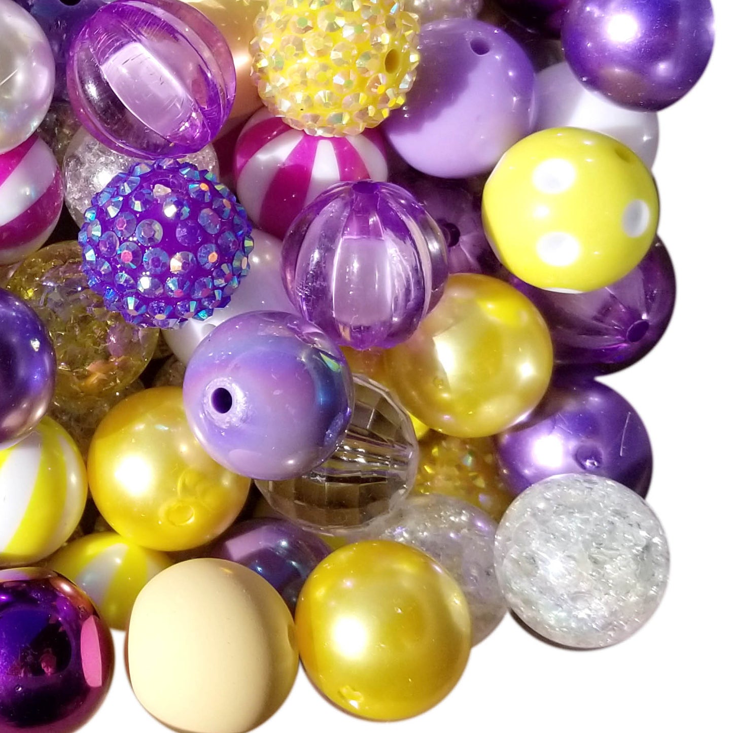 pansy fields mixed 20mm bubblegum beads