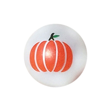 printed pumpkin 20mm printed bubblegum beads