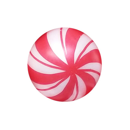 peppermint swirls 20mm printed bubblegum beads