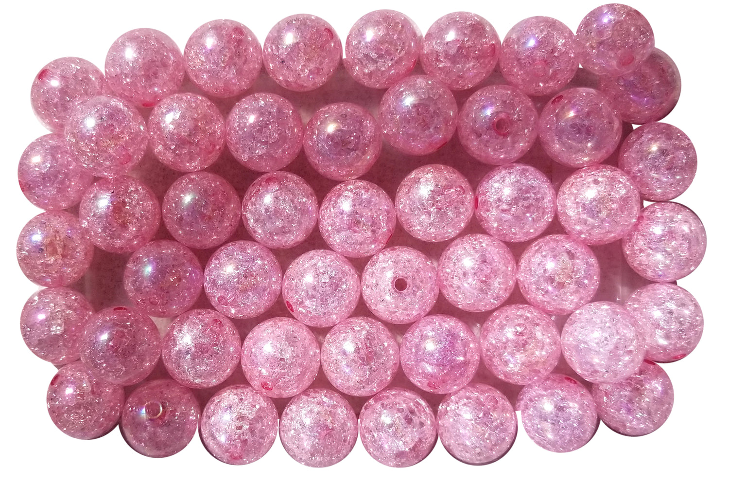 pink crackle 20mm bubblegum beads