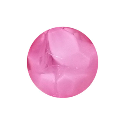 pink faceted smoke 20mm bubblegum beads