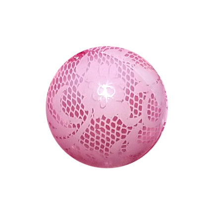 pink pearl lace 20mm bubblegum beads