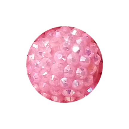 pink rhinestone 20mm bubblegum beads