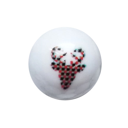 plaid buck head 20mm printed bubblegum beads