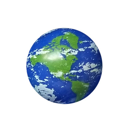 planet earth 20mm printed bubblegum beads