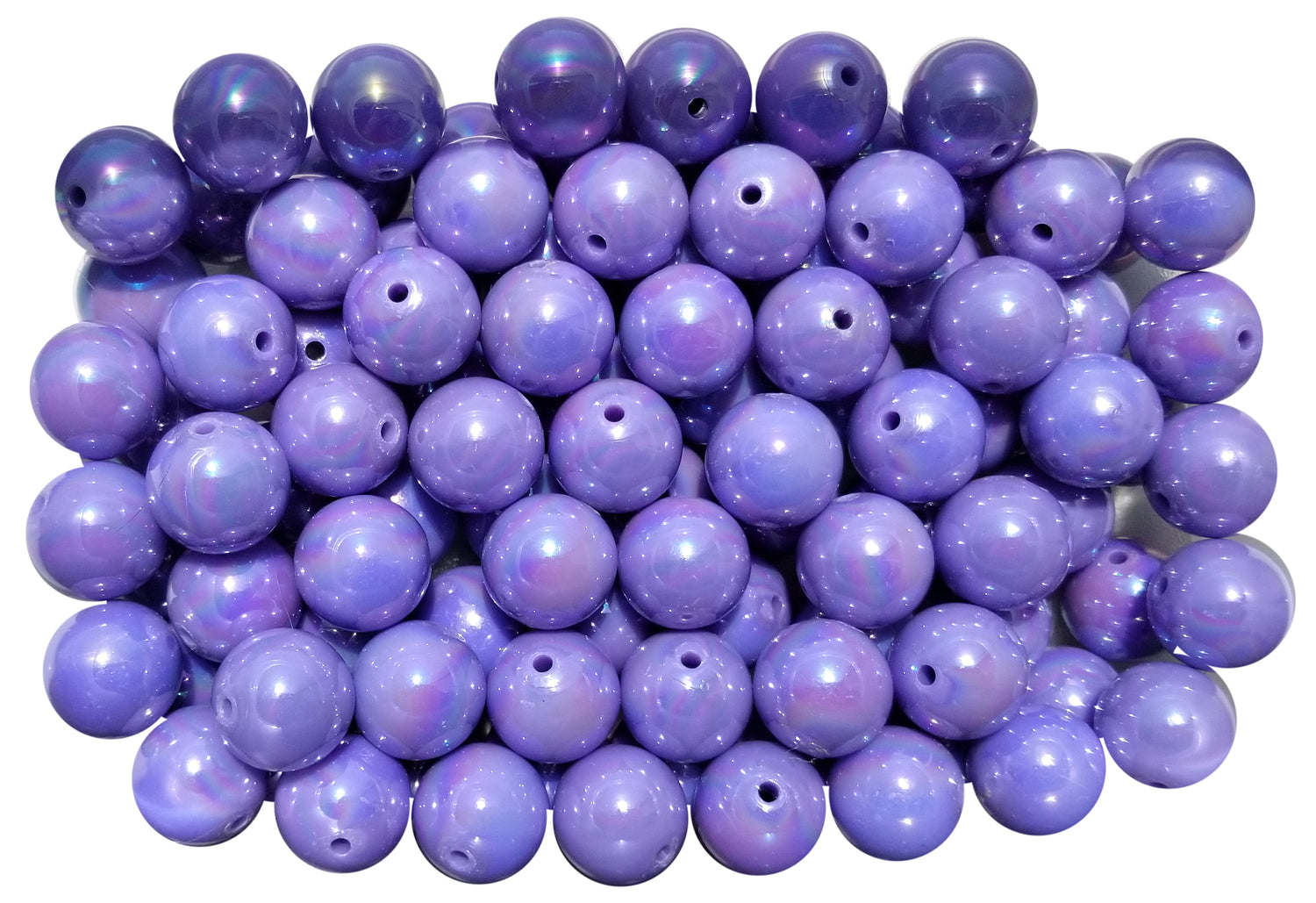 purple AB 20mm bubblegum beads