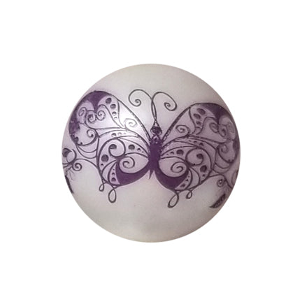 purple butterfly tattoo 20mm printed bubblegum beads