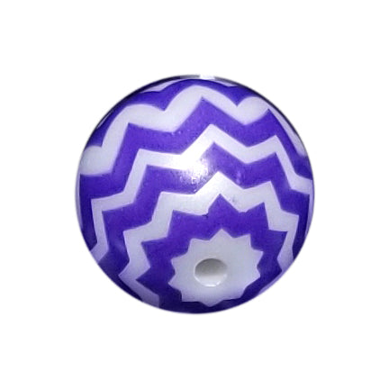 purple chevron 20mm bubblegum beads