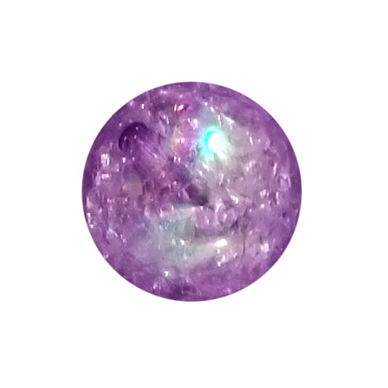 purple crackle 20mm bubblegum beads