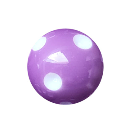 purple dots 20mm bubblegum beads