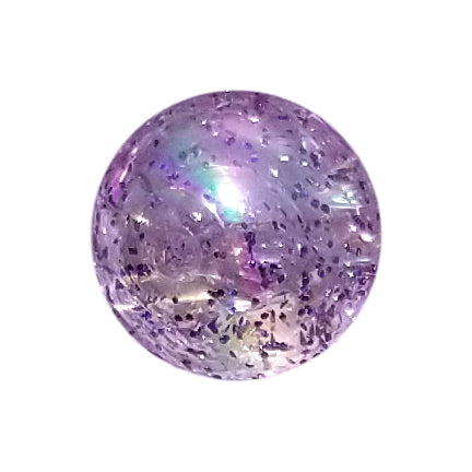 purple glitter bubble 20mm bubblegum beads