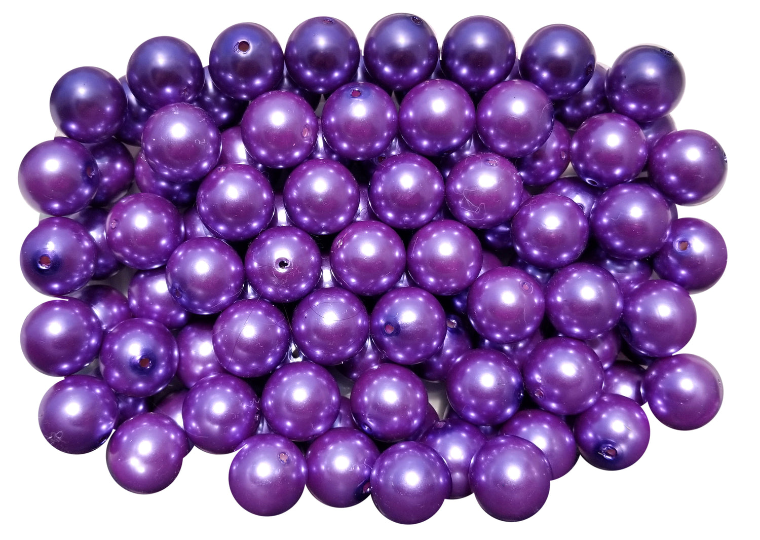 purple pearl 20mm bubblegum beads