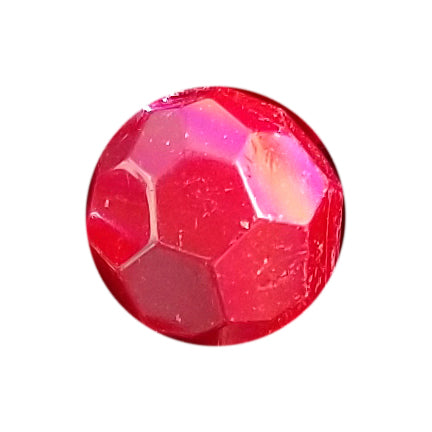red opaque faceted 20mm bubblegum beads