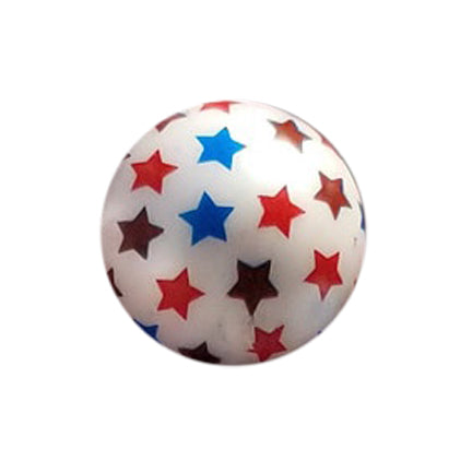 USA stars 20mm printed bubblegum beads