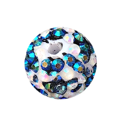 rhinestone cow print 20mm printed bubblegum beads