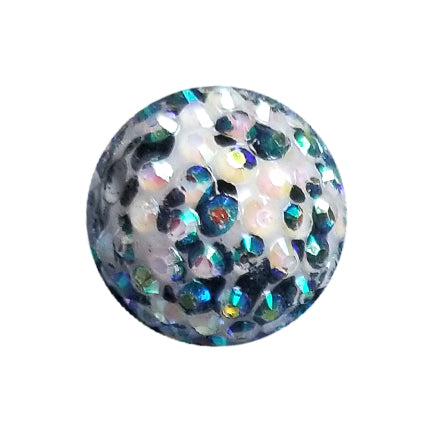 rhinestone paw prints 20mm printed bubblegum beads