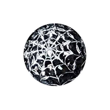 rhinestone spider web 20mm printed bubblegum beads