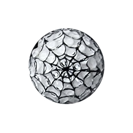 rhinestone white spider web 20mm printed bubblegum beads