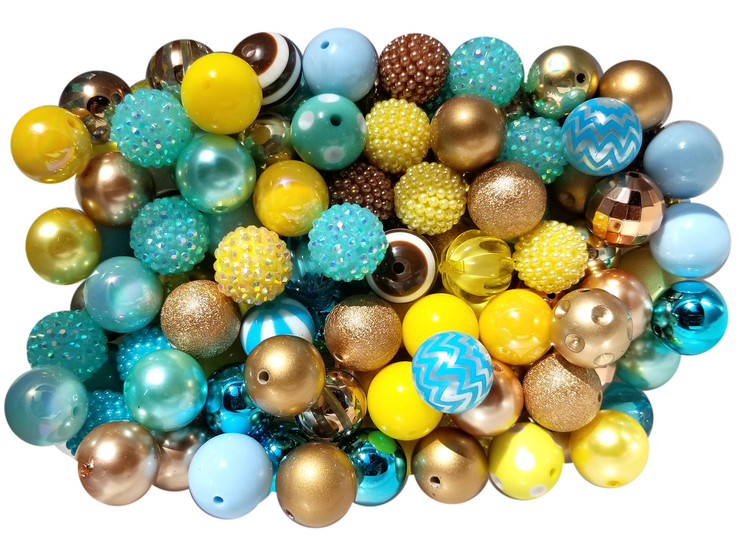 sand sun surf mixed 20mm bubblegum beads