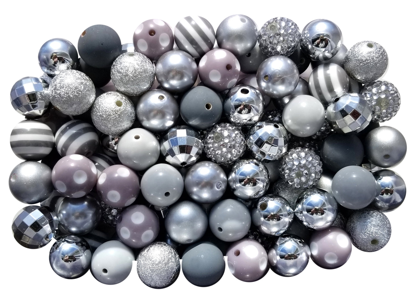 bubblegum bead starter kit mixed colors 20mm bubblegum beads