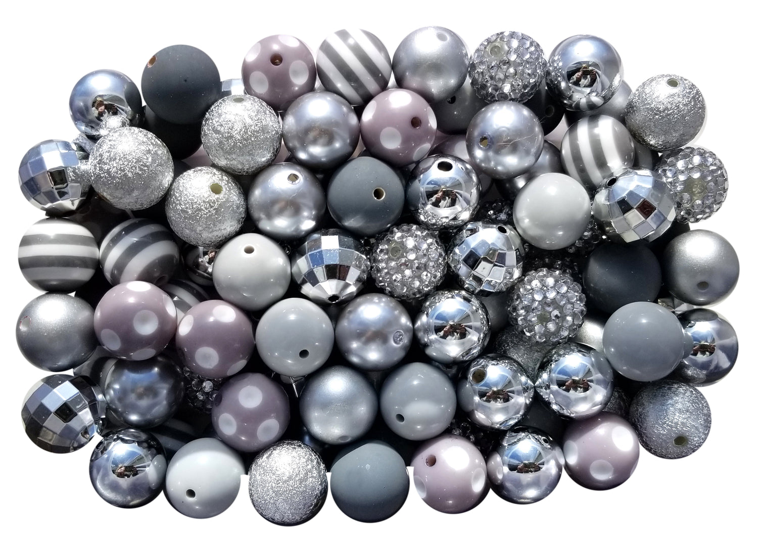 bubblegum bead starter kit mixed colors 20mm bubblegum beads