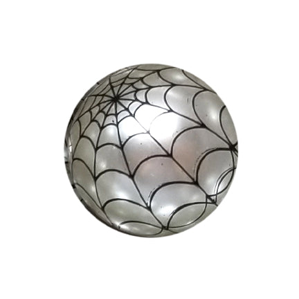 silver spider web 20mm printed bubblegum beads