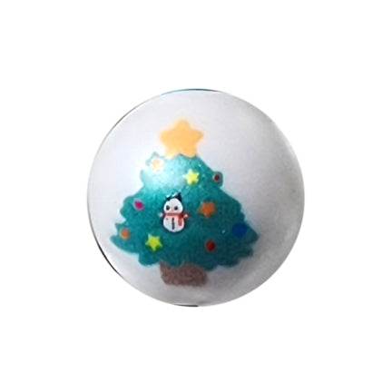 snowman christmas tree 20mm printed bubblegum beads