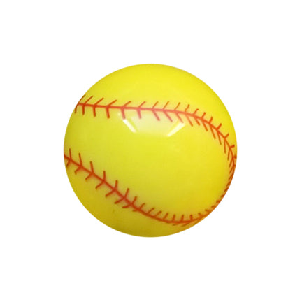 softball 20mm printed bubblegum beads