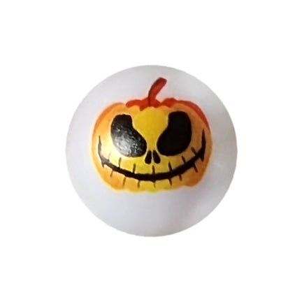 spooky pumpkin 20mm printed bubblegum beads