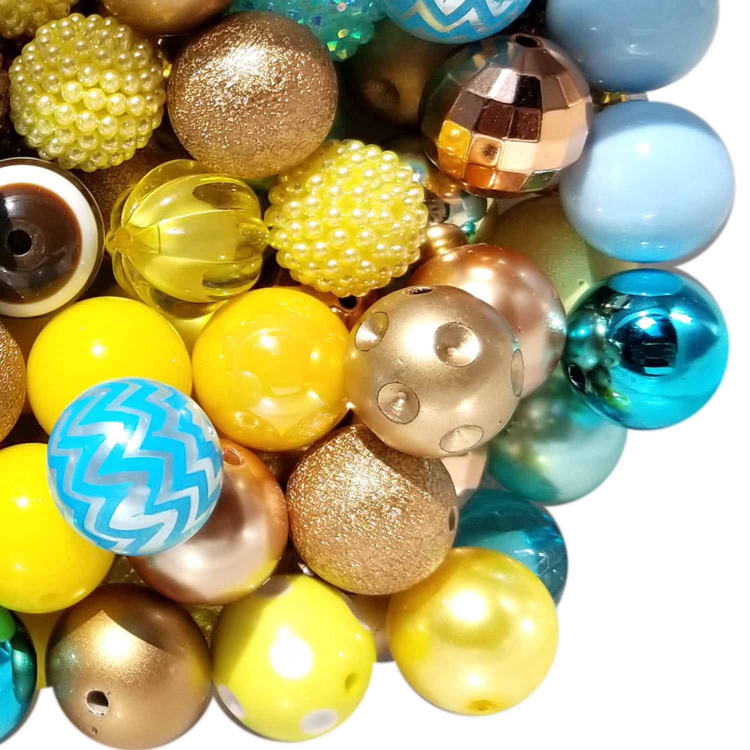 sand sun surf mixed 20mm bubblegum beads