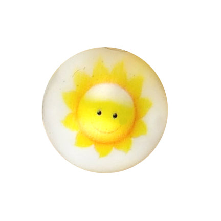sunshine 20mm printed bubblegum beads