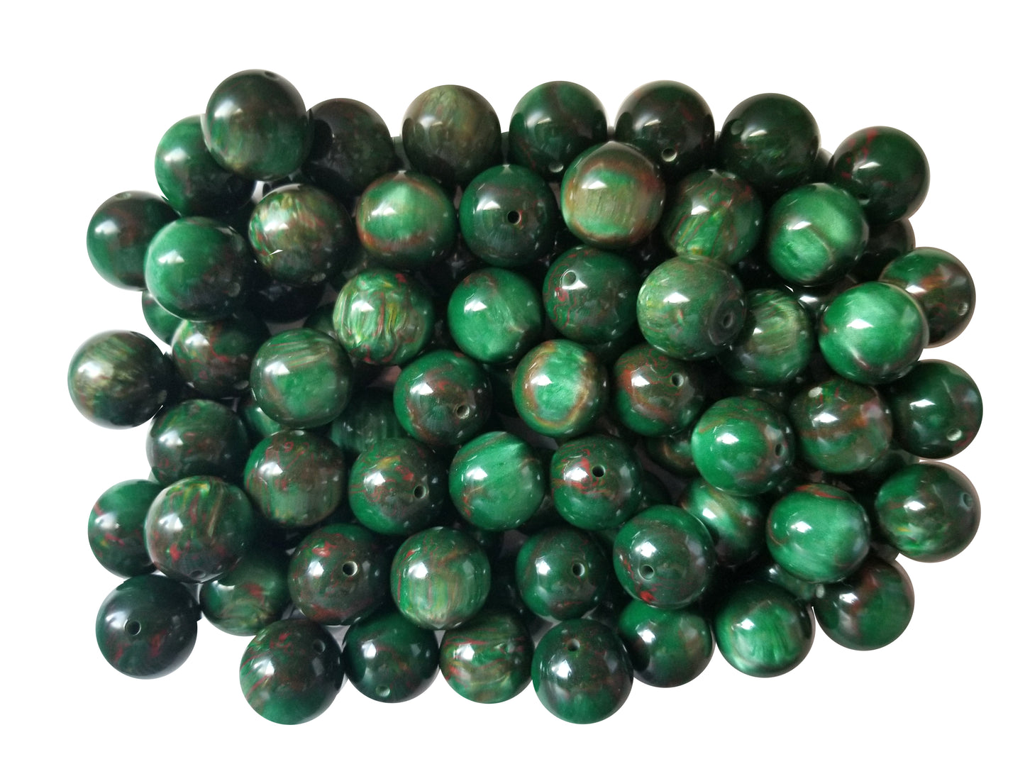 the rainforest 20mm printed bubblegum beads