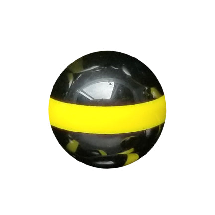 thin yellow line stripe 20mm bubblegum beads