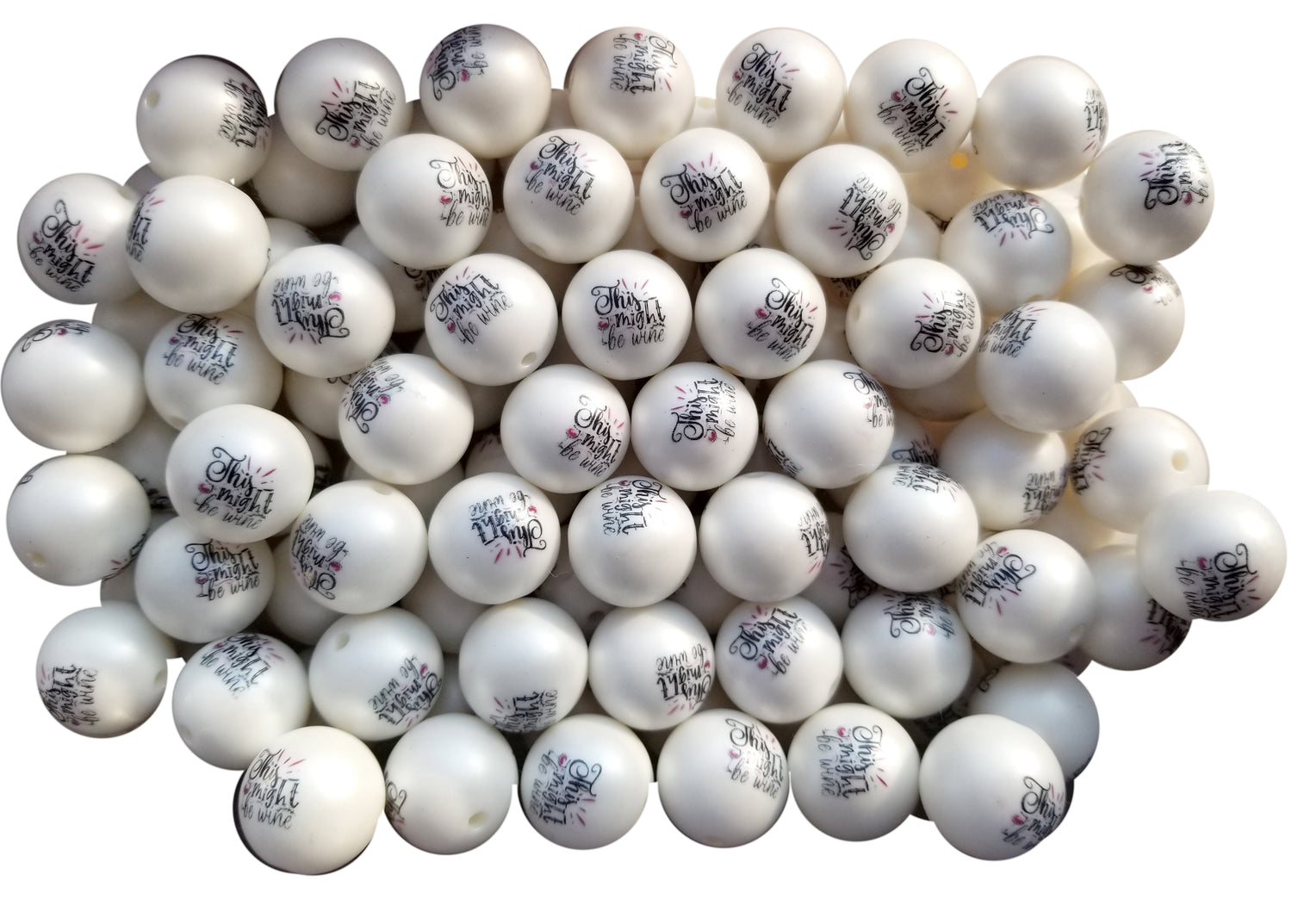 this might be wine 20mm printed bubblegum beads