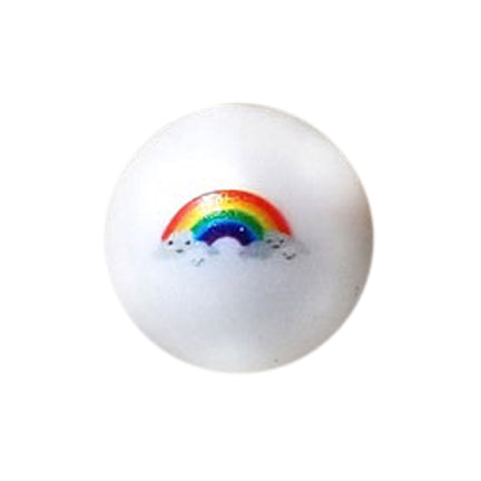 tiny rainbows 20mm printed bubblegum beads