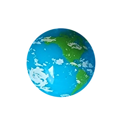tropical planet earth 20mm printed bubblegum beads