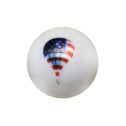 USA hot air balloon 20mm printed bubblegum beads