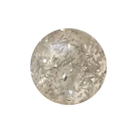clear tinsel glitter 20mm bubblegum beads