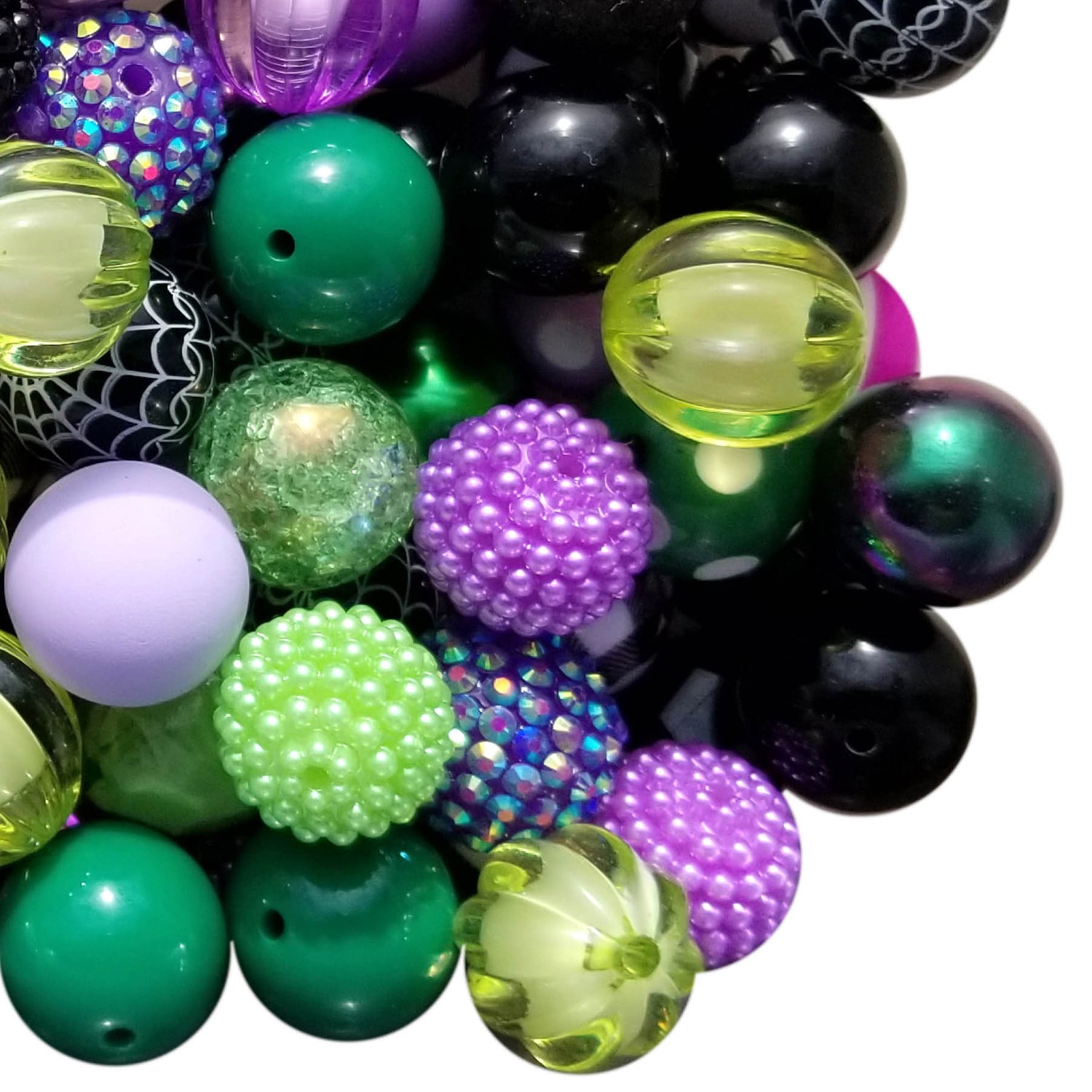 witches brew mixed 20mm bubblegum beads