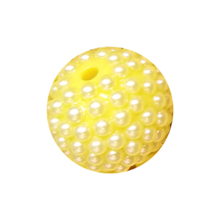 yellow berry 20mm bubblegum beads