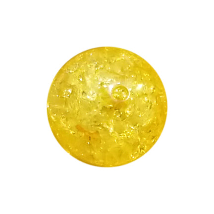 yellow crackle 20mm bubblegum beads
