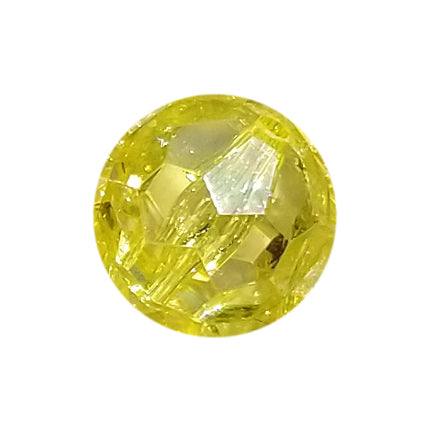 yellow faceted 20mm bubblegum beads